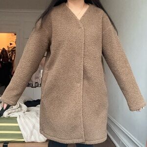 Uniqlo Women's Brown Teddy Jacket
